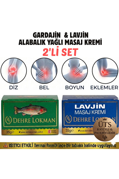Dehre Lokman Gardajin 35 Gr & Lavjin 35 Gr Trout Oil Massage Cream Set of 2 -...