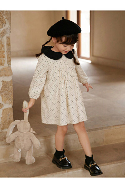 Take Two By Styli Girls Polka Dot Print Long Sleeve Dress