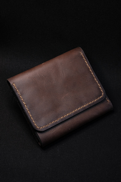 INKD Leather Men's Tri-Fold Wallet - Genuine Cowhide Leather - Handcrafted