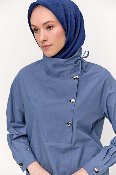 Setrms Yüksek Yakalı Pamuk Tunik