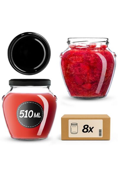 KADAX Preserving jar with screw cap, 82 mm, 580 ml, 8 pc