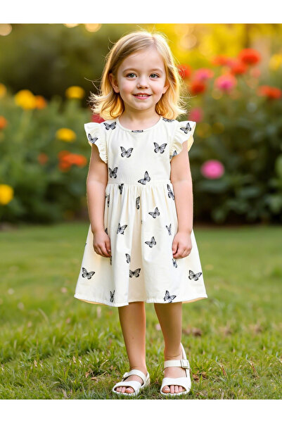 Take Two By Styli Girls Butterfly Print Sleeveless A-Line Dress