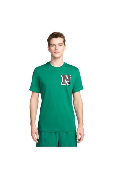 Nike Sportswear Club Men's Green Casual Style T-Shirt