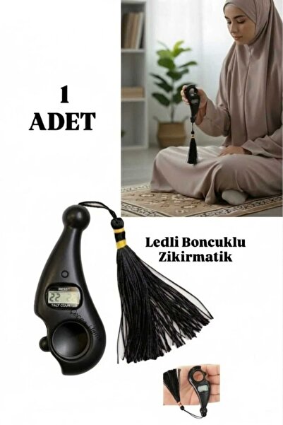 ÇEÇEN HOME Dispozitiv de rugăciune digital cu LED-uri, cu mărgele de mărgele ...