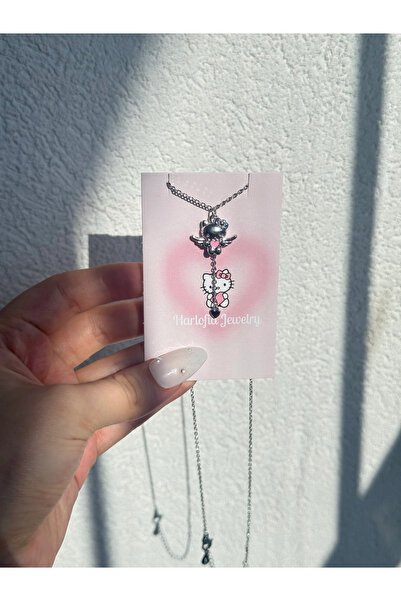 Harlofia Jewelry Kanat Çırpan Hello Kitty Kolye