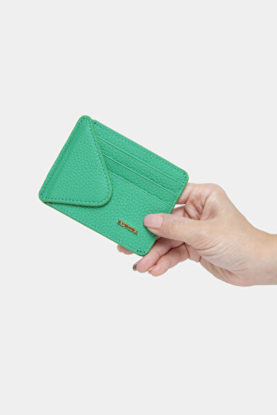 REWİNA Massarelli X Genuine Leather Women's Wallet and Card Holder Green Mcz9111