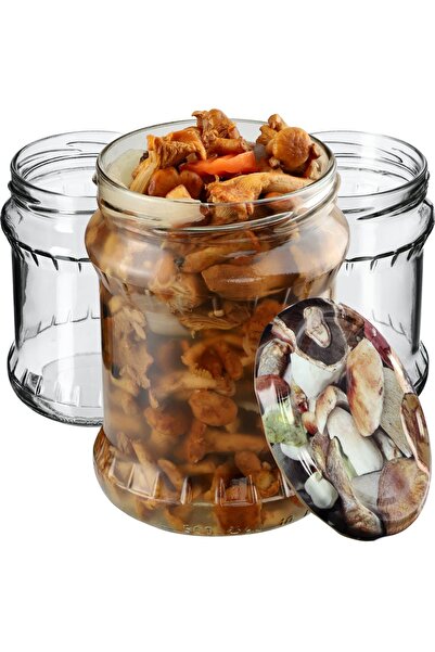 KADAX Borcan pentru conservare cu capac filetat, 82 mm, 500 ml, 8 buc.