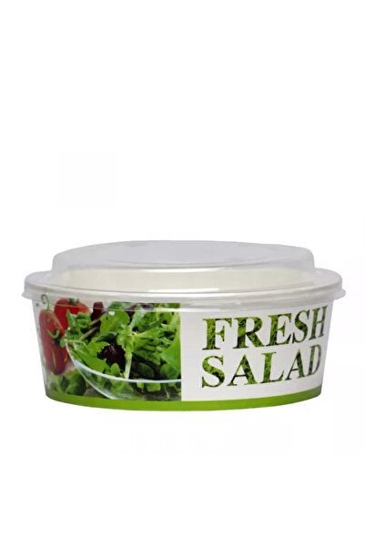 Foodpack CARDBOARD SALAD BOWL 750 CC WITH LID 50 SET