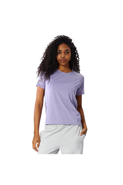 Sportive Mira Kadın Beyaz Mor Antrenman T-Shirt 25KK1046-LIL