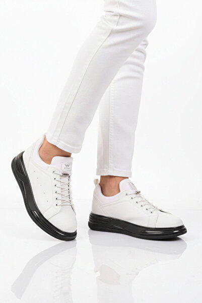 WALKWAY Λευκά λαστιχένια κορδόνια ανδρικά Αθλητικό παπούτσι Balase M