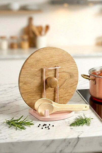 Kitchen Life Pot Lid Holder and Spoon Rest - Pot Lid Stand, Ladle Holder