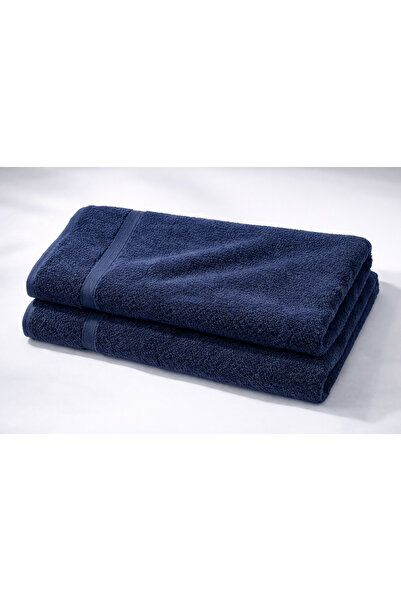 Generic Luxury Navy Blue Cotton Bath Towel – Ultra Soft & Highly Absorbent Ba...