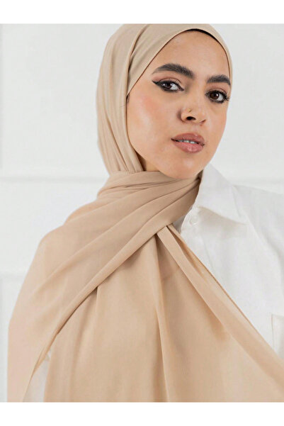 Take Two By Styli Beige Solid Hijab