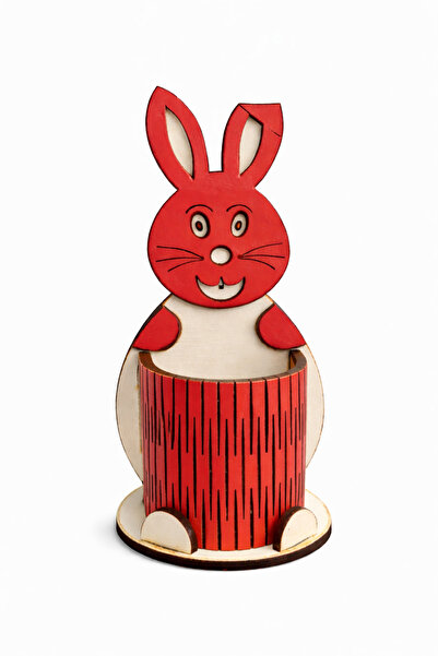 YAHO OYUNCAĞIN DOĞAL HALİ Ahşap Tavşan Kalemlik