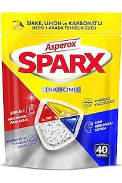 ASPEROX Sparx Diamond Dishwasher Capsules 40-Pack All-In-One
