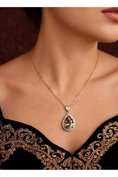 Silveranka 925 Ayar Gümüş Otantik Zultanit Damla Hürrem Kolye