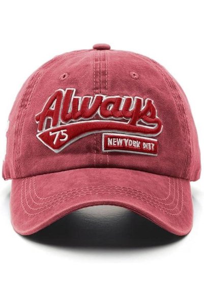 valkyrie Vintage Baseball Şapka Unisex Ayarlanabilir Pamuk Spor Günlük Şapka Cap Kırmızı