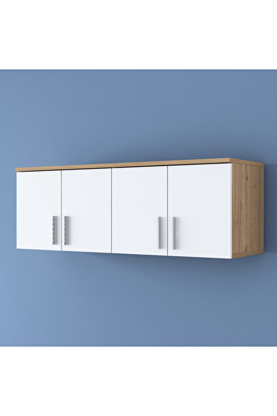 Rani Mobilya Rani EA150 Portmanto Üst Modülü Çok Amaçlı Dolap Sepet Ceviz - B...