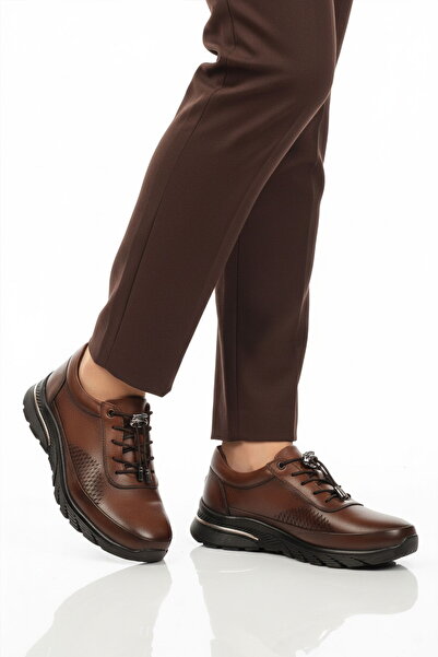 Aspor Tan Genuine Leather Women's Casual Shoes