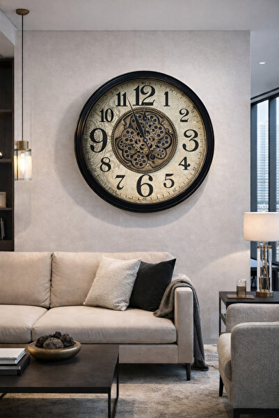 ACAR Dekoratif Çarklı Duvar Saati - 65 cm