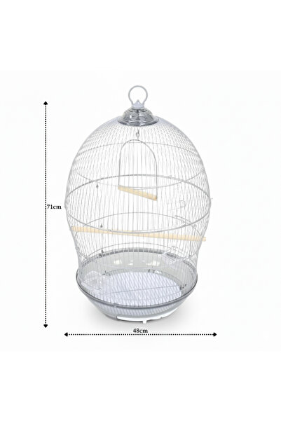Dayang Bird Cage – Gold & Grey, Metal Cage for Small Birds