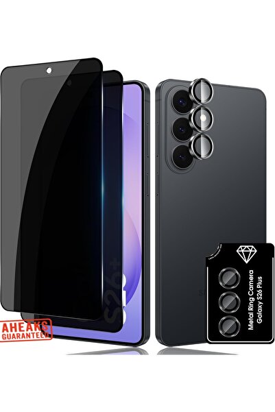 aheaks واقي شاشة نانو مات جوست لهاتف جالاكسي S26 بلس وواقي عدسة الكاميرا عالي...