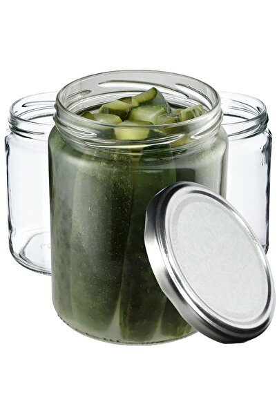 KADAX Borcan pentru conservare cu capac filetat, 82 mm, 540 ml, 8 buc.