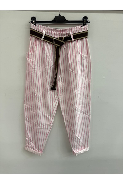 della moor Women's Pink Italian Wide Fit Elastic Waistline Line D Patterned K...