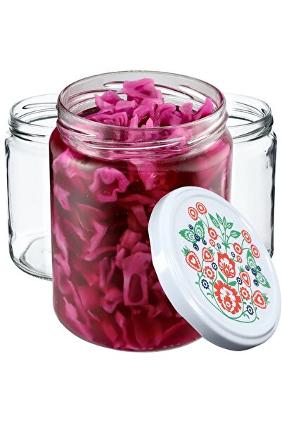 KADAX Borcan pentru conservare cu capac filetat, 82 mm, 540 ml, 8 buc.