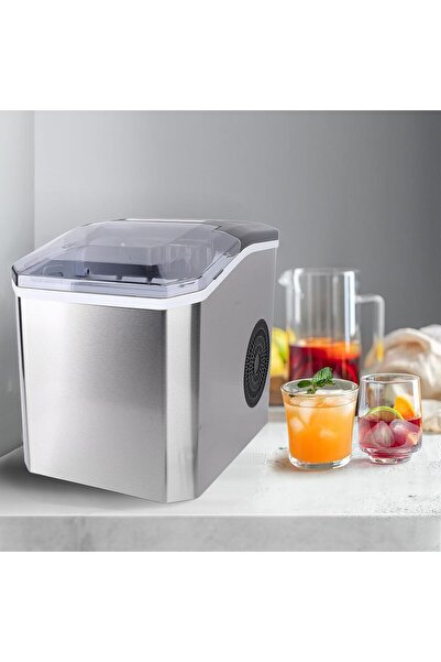YESMAX ماكينة صنع الثلج، ماكينة صنع الثلج مع سلة ومغرفة للاستخدام المنزلي وال...