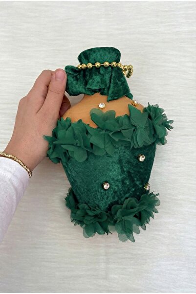 ZEYMERADE Emerald Green Test, Velvet and Flower-Decorated Bridal Henna Night ...