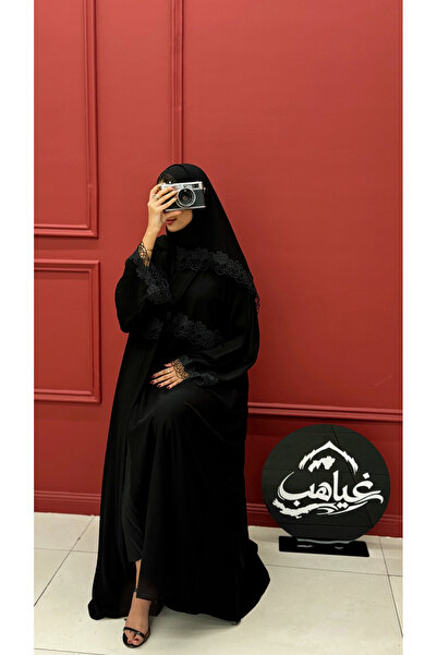 GEYAHEB عباية مميزة باكمام الدانتيل المذهل و قماش نواعم الكوري