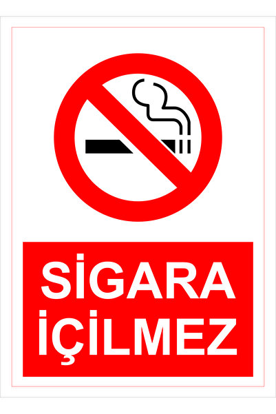 sigara içilmez levhası 70x100 cm kendinden yapışkanlı folyo