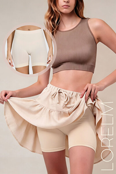 Lorelm Şort Astar Mikro Kumaş Pantolon Etek Astarı Jipon Seamless
