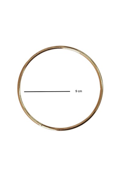 MarifetDükkan حلقة معدنية 9 سم حقيبة سابي / 2 قطعة