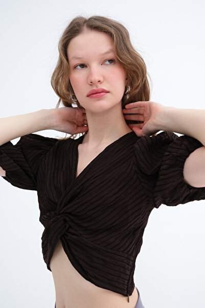 Addax Knot Detailed Blouse B1058