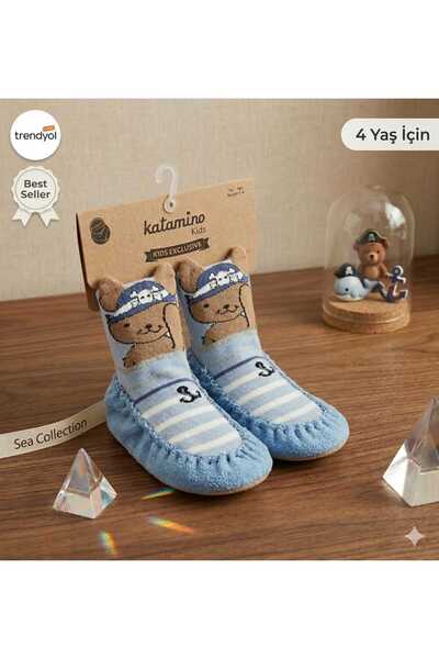 Katamino Children's Unisex Six Non-Slip Sandal Socks