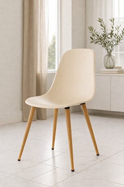 Estelia Abant Sandalye Aytaşı Mutfak Sandalyesi – Ahşap Naturel Ayaklı, Tekli...