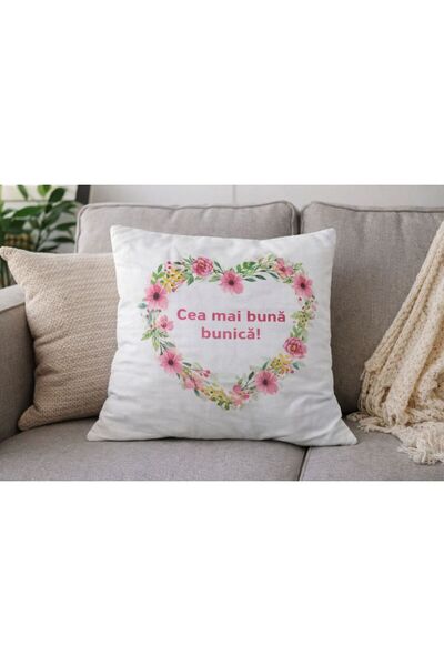 OEM Pernă personalizată cu textul ,,Cea mai bună bunică “