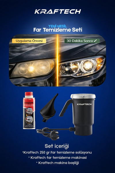 kraftech Oto - Araba Far Parlatma Ve Yenileme Seti