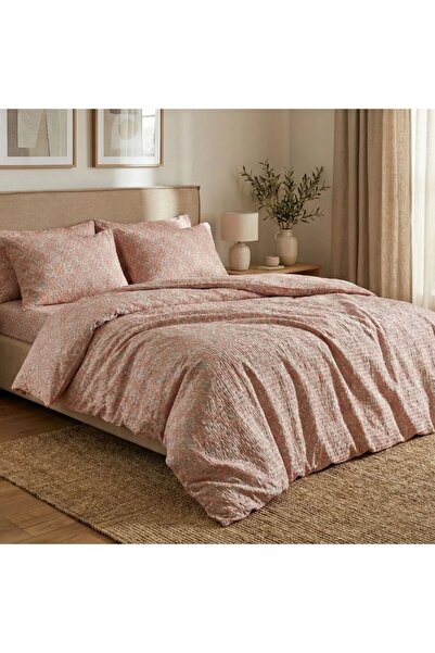 Pucioasa Lenjerie de pat dublu creponata cu elastic pentru saltea 180x200cm, ...