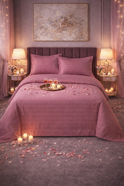 Damask Bed Linen 4-Piece Set 180x200 with Elastic +25 Extra, Hotel Cotton, Pillowcases 55x80 miniatura 3