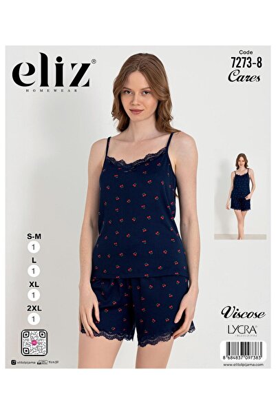 MYS GRUP TEKSTİL Women's Y Soft-Textured Pajama Set with Rope Straps and Shor...