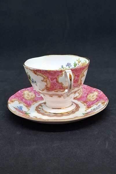 Royal Albert Lady Carlyle Rare Series Antique Coffee Cup and Saucer 120 ml
