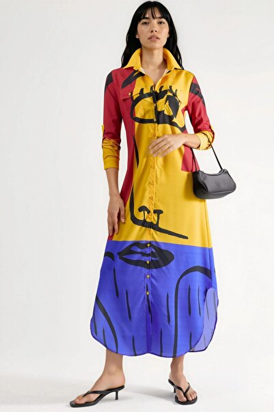 Hiccup MSN Абстрактна рокля с печатни копчета