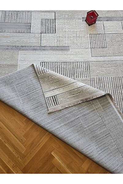 Elvey Home Velora Gri Doğal Gerçek Bambu Kadife İnce Sık Dokuma Özel Kesim Sa...