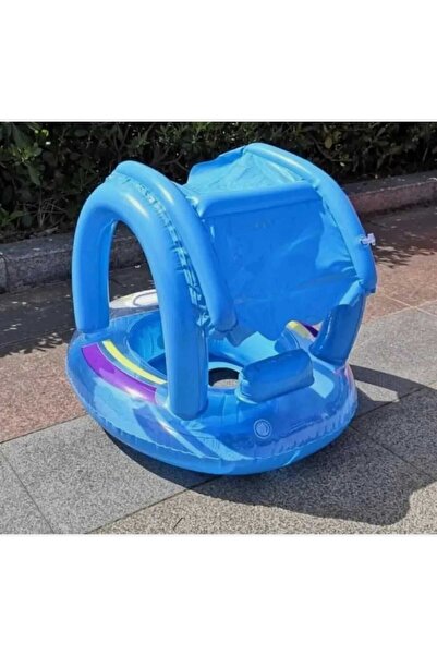Sekk O Gölgelikli Bebek Botu, Bebek Simidi, Güneşten Koruyucu, Mavi