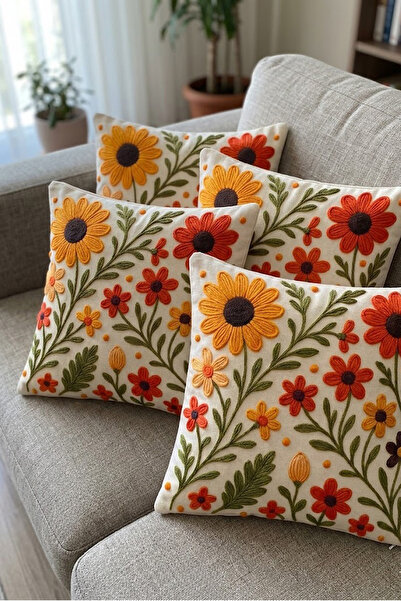 Çt Çeyizci Tekstil 4τμχ Θήκη διακοσμητικού μαξιλαριού , Ψηφιακό τύπωμα τμχ Δι...