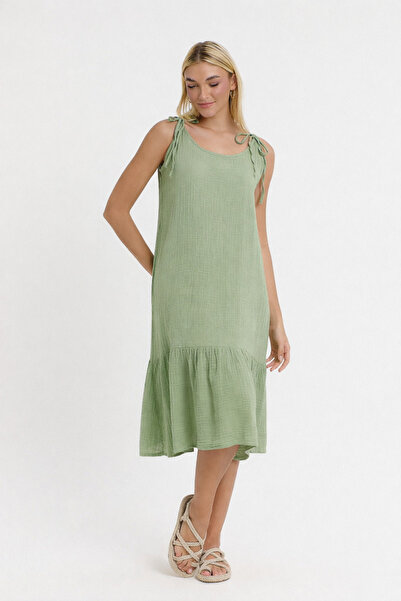 Heaven Ephesus Γυναικείο Φόρεμα - Φόρεμα με λουράκι από μουσελίνα - 3070