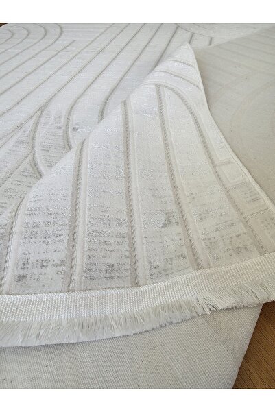 Elvey Home Velora Krem Doğal Gerçek Bambu Kadife İnce Sık Dokuma Özel Kesim S...